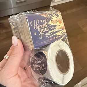 Thank You Stickers Roll - White